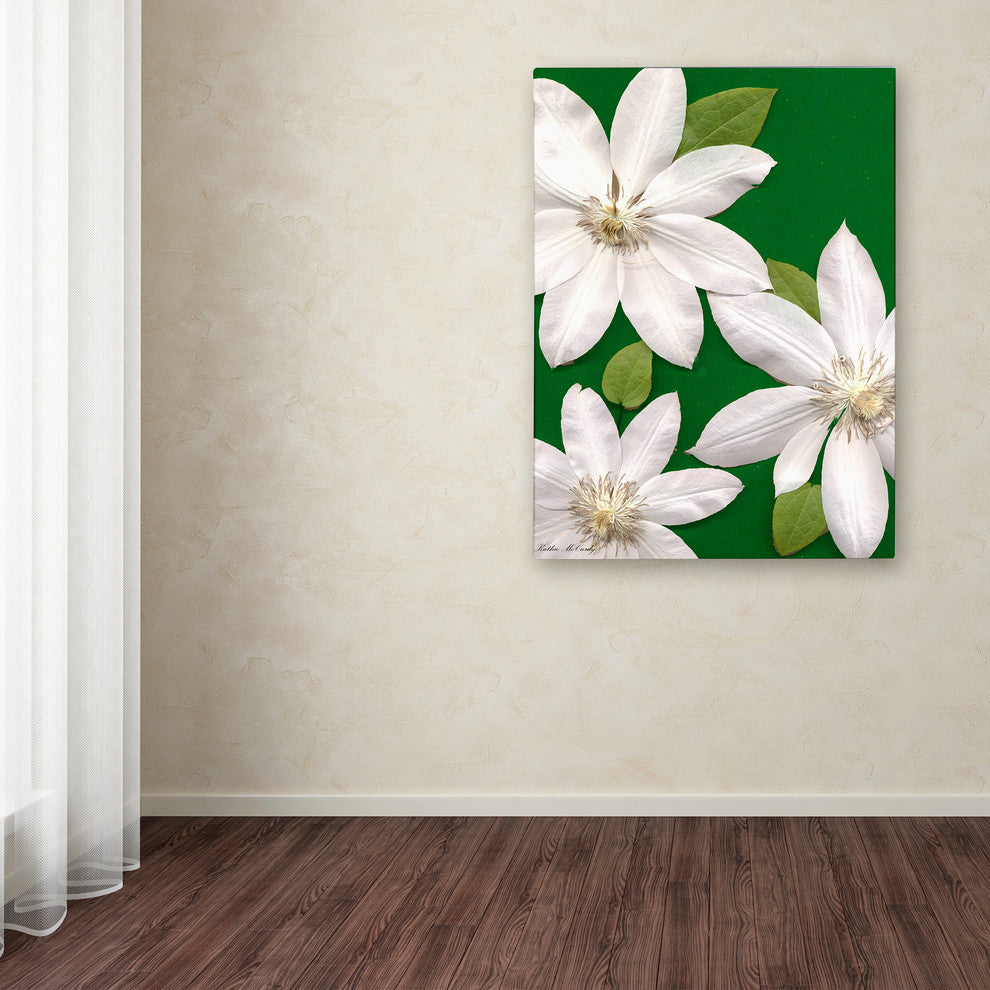 'White Clemantis' Canvas Art by Kathie McCurdy