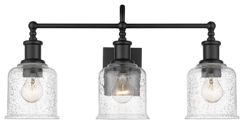 Zlite 734-3V-MB 3-Light Vanity, Clear Seedy