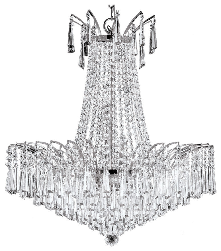 Artistry Lighting Victoria Drop Collection Crystal Chandelier, Chrome, 16"x16"