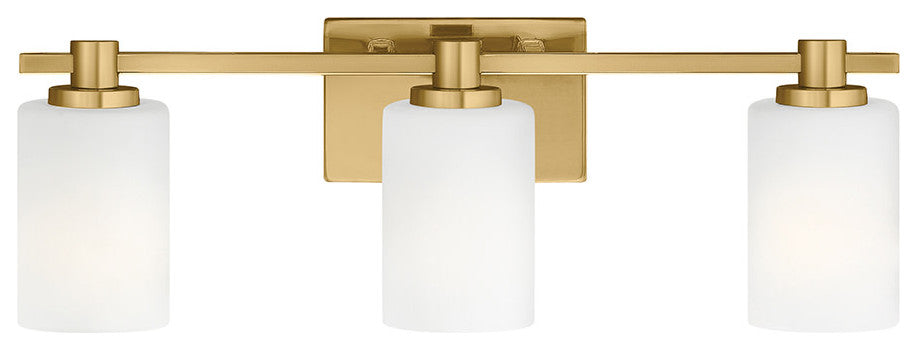 Hinkley Karlie Bathroom Vanity Light, Lacquered Brass, 3 Light