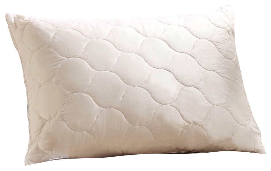 myWoolly Pillow, Washable and Adjustble Wool Pillow, Standard 20x26", Ivory