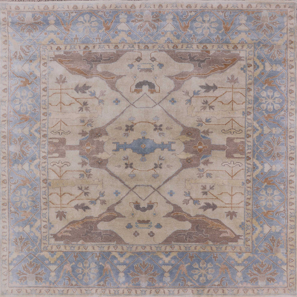 Ahgly Company Indoor Square Mid-Century Modern Area Rugs, 4' Square