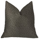 Modern Black Black Artificial Leather Luxury Throw Pillow, 20"x36" King