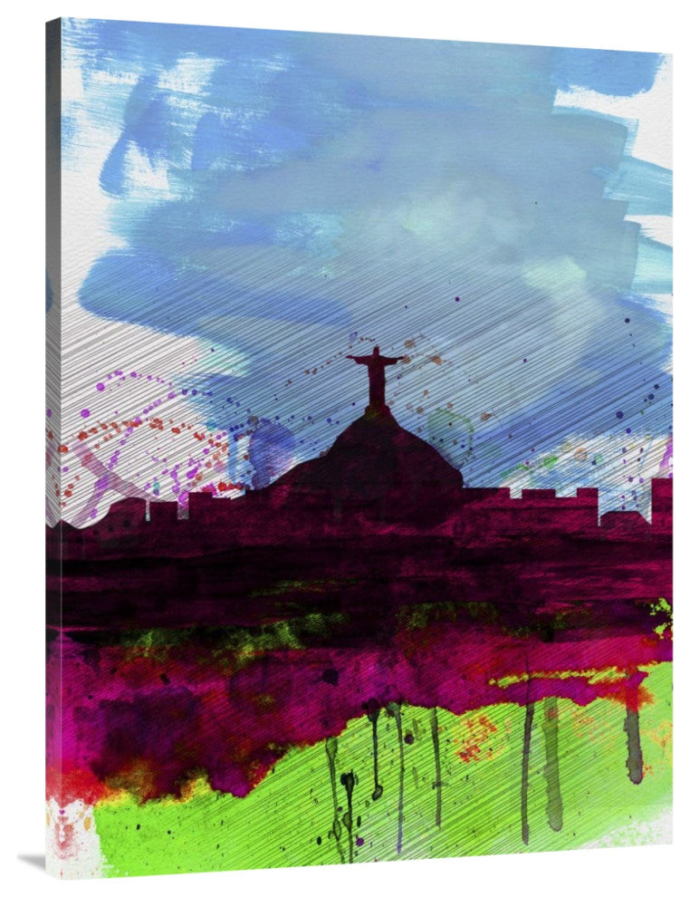 "Rio Watercolor Skyline" Fine Art Print