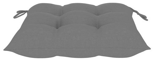 vidaXL Patio Chair Outdoor Chair with Tea Table and Cushions Solid Acacia Wood