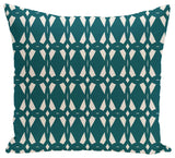 Geo-Craze Geometric Print Pillow, Teal, 18"x18"