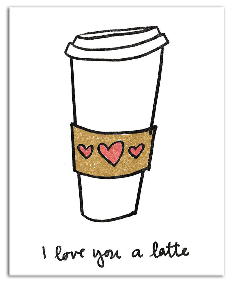 Love You a Latte Canvas Wall Art
