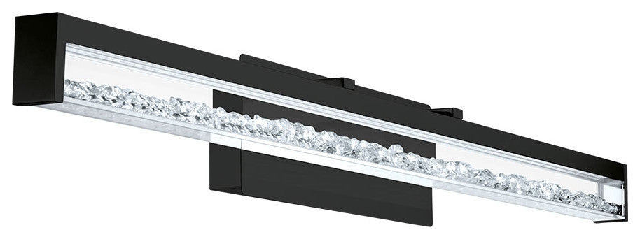 Cardito LED Vanity Bath Light Matte Black Clear, 39"
