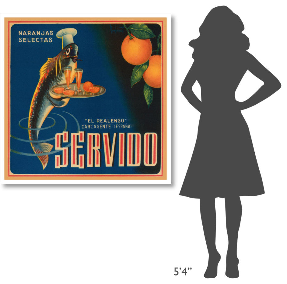 "Servido Selected Oranges" Digital Paper Print by Retrolabel, 42"x42"