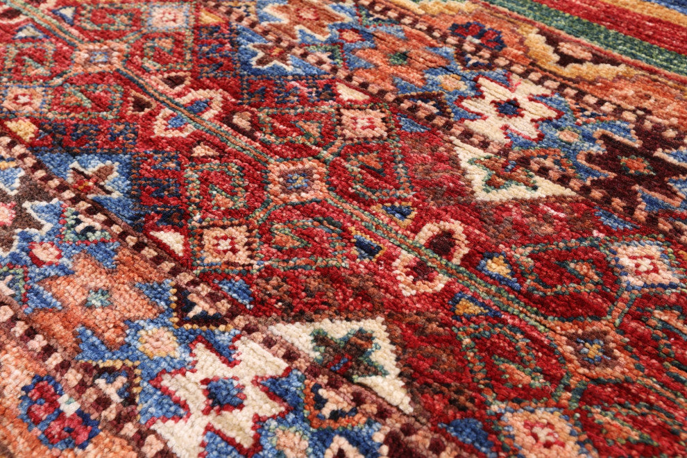 3' 4" X 5' 1" Khorjin Super Kazak Hand-Knotted Wool Rug Q10488
