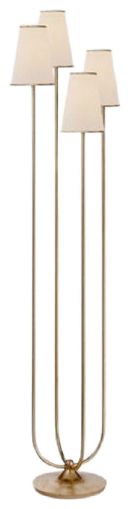 Four Linen Shades Modern Floor Lamp | Andrew Martin Montreuil
