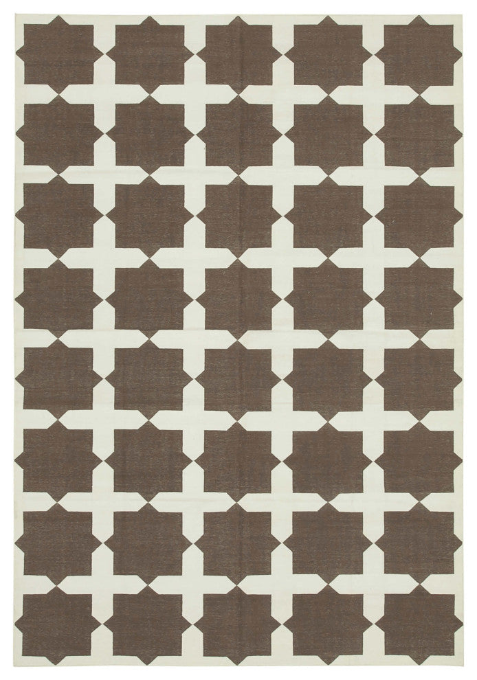 Rug N Carpet - Handmade Wool 6' 1'' x 9' 0'' Flatweave Dhurrie Kilim Rug