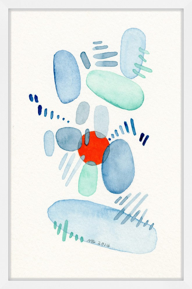 Marmont Hill, "Red Dot" by Nikki Galapon Framed Painting Print, 30x45