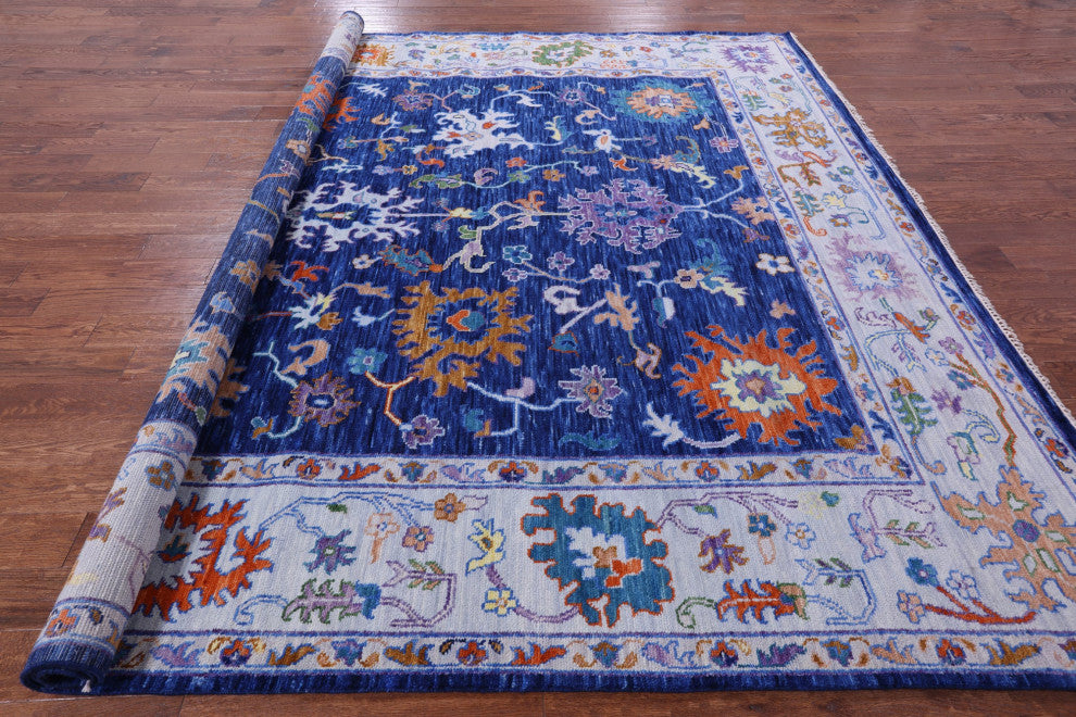 10' Square Turkish Oushak Handmade Wool Rug - Q13545