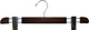Low Profile Pants Hanger With Walnut Finish and Large Clips, Box of 10