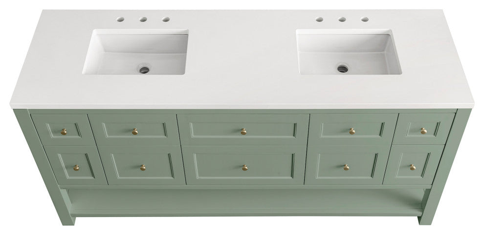 Breckenridge 72" Double Vanity, Smokey Celadon