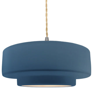 Radiance Medium Tier Pendant, Midnight Sky/White Frame, Brushed Nickel, LED