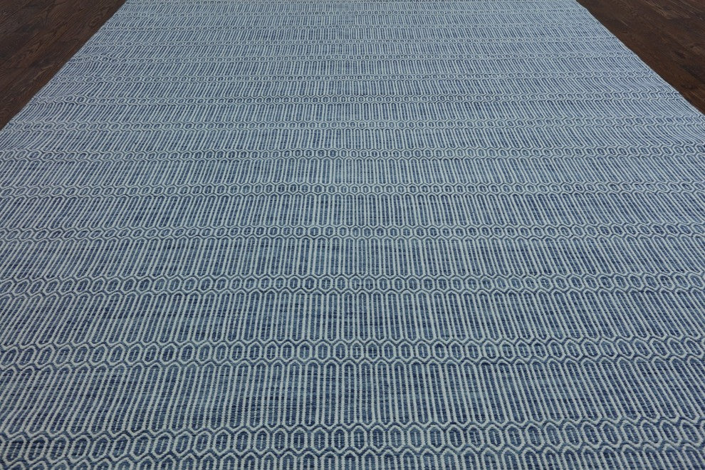 Flat Weave Oriental Geometric Area Rug 9'x12', W2251