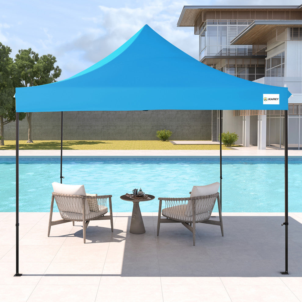 JEAREY Pop Up Canopy Tent, Outdoor Canopy, 4 Sand Bags, Royal Blue, 10x10ft
