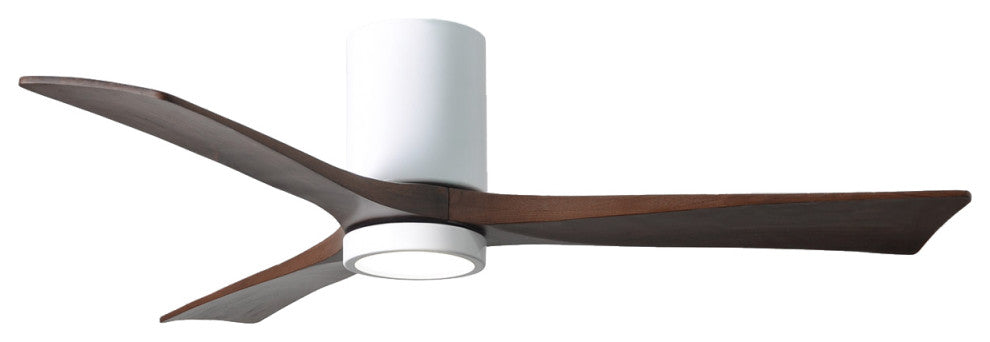 Matthews Fan, Irene-3HLK Ceiling Fan, Lighting Kit, Gloss White, 52", Walnut