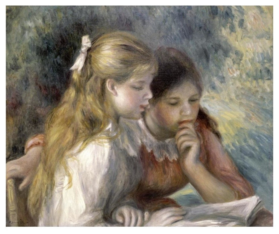 "La Lecture" Digital Paper Print by Pierre-Auguste Renoir, 24"x20"