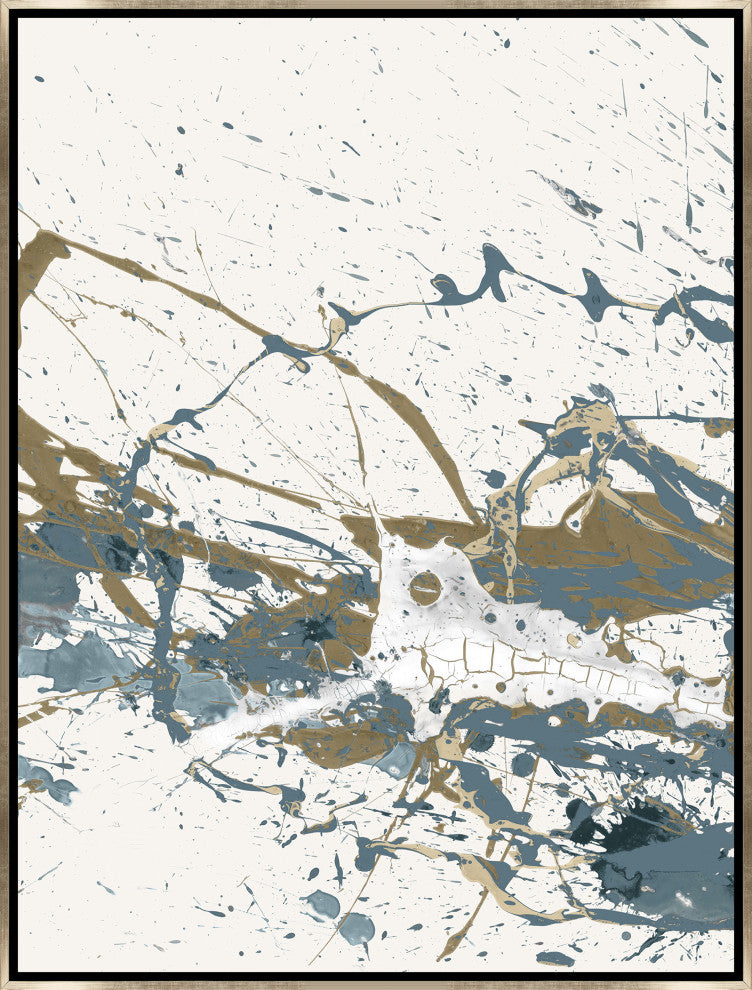 24x32 Winding Road II, Framed Artwork, Silver