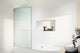 Bathtub Fixed Panel, Fluted Radius, Left Hand, Polished Chrome
