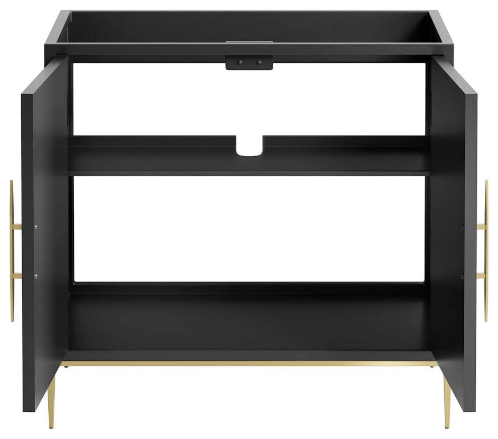 Awaken 36" Bathroom Vanity Cabinet, Black