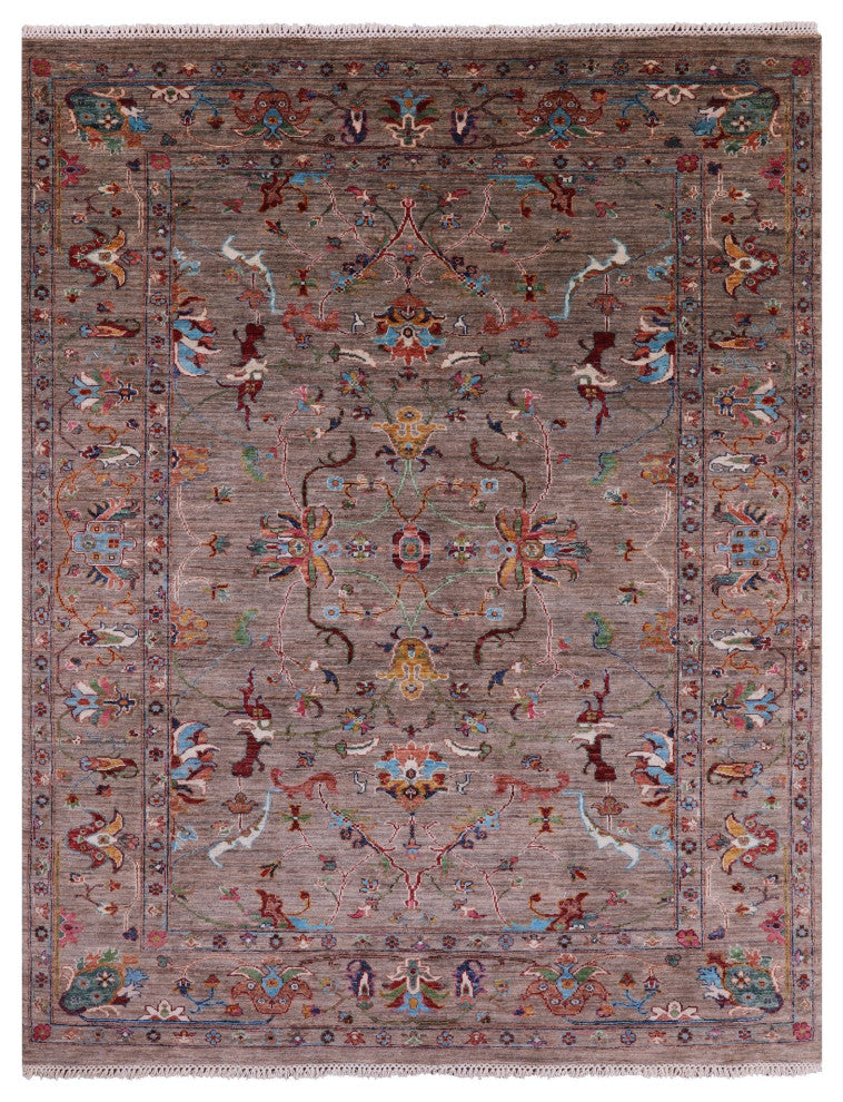 5' 8" X 7' 6" Persian Tabriz Hand Knotted Wool Rug Q11276