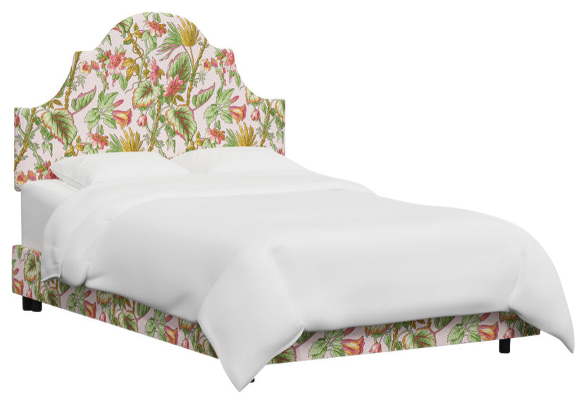 Red from Scalamandre Queen Geneva Bed, Tropical Flora Blush