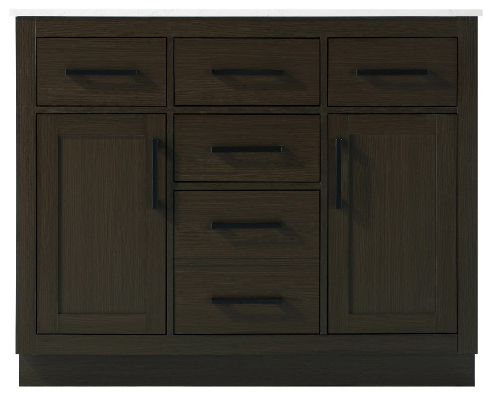 Home Living 42" Single Bathroom Vanity, Mocha Brown