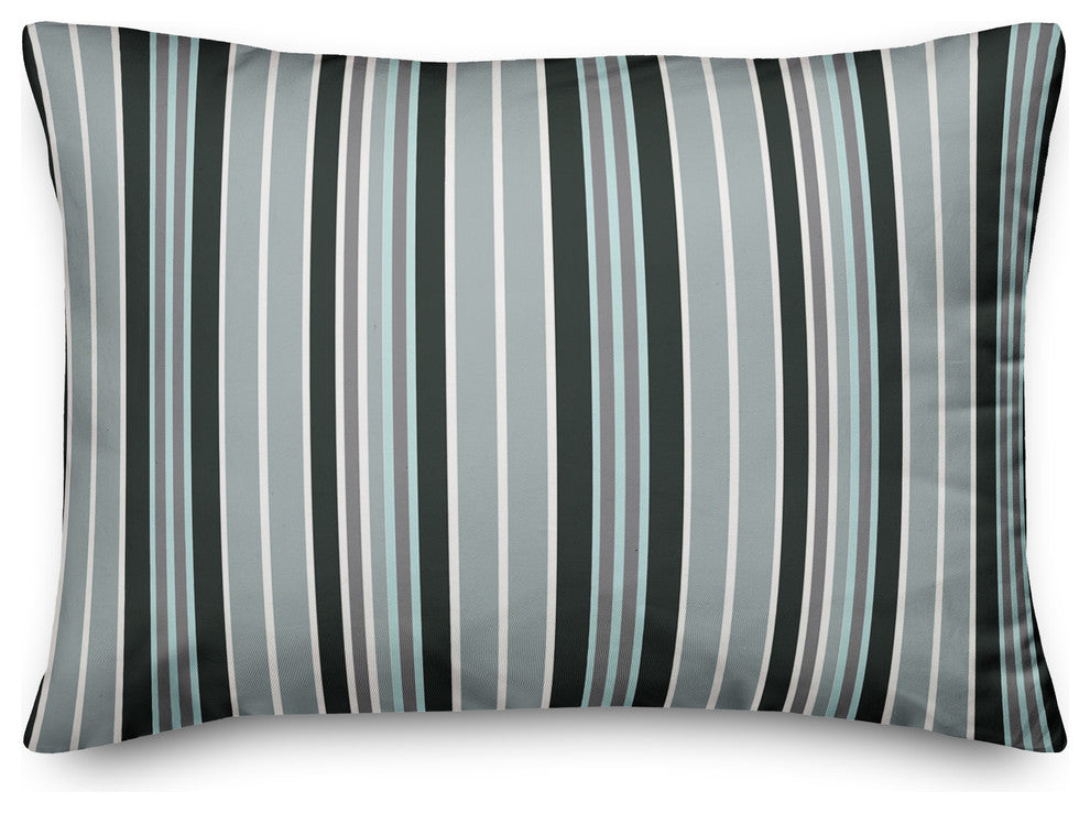 Blue Stripes Throw Pillow