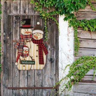 29.92"H Metal Christmas Snowman Decor