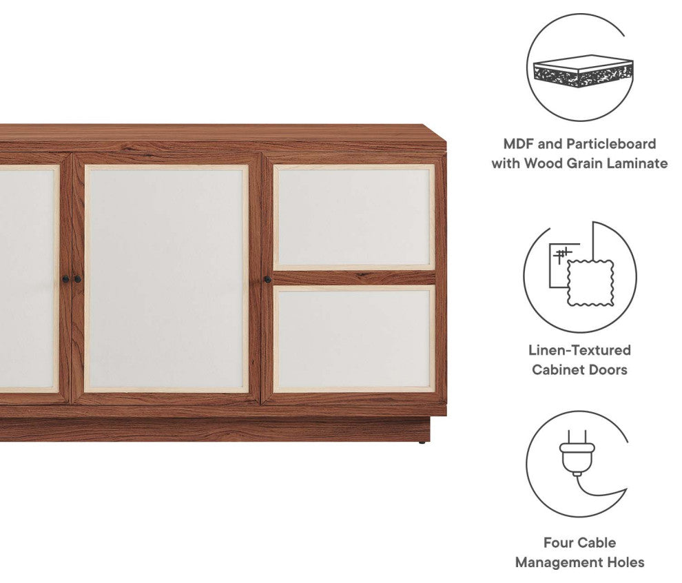 Capri 63" Wood Grain TV Console