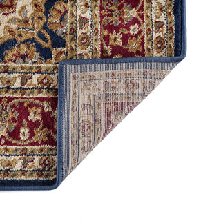 Kirsten Transitional Border Area Rug, Navy, 6'7'' X 9'6''