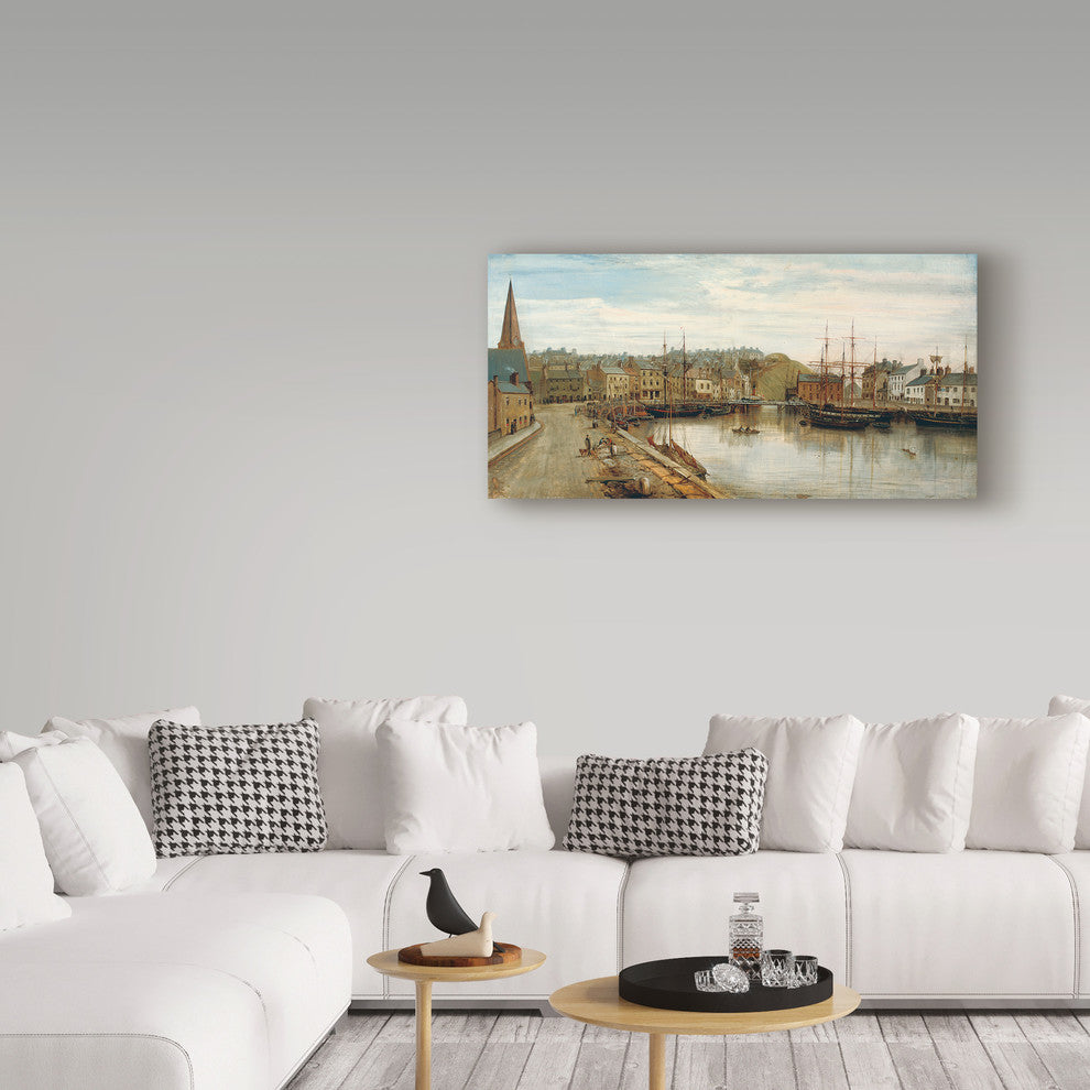 William Of Maryport Mitchell 'The Old Harbour, Maryport, 1896' Canvas Art