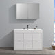 Valencia 48" Glossy White Free Standing Vanity Set, Cabinet, Faucet FFT1041BN