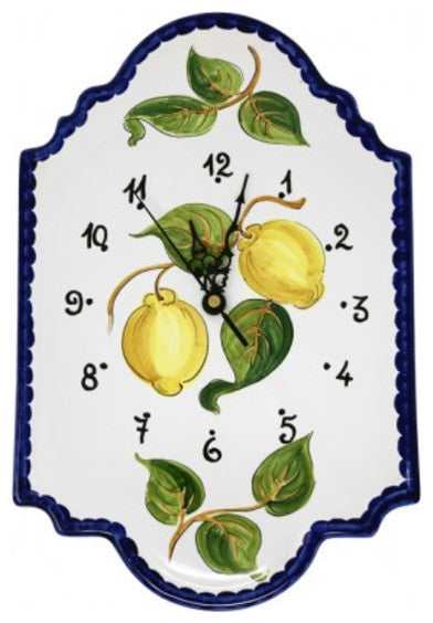 Italian Ceramic Wall Clock - Limoni Semplici - Fratelli Mari