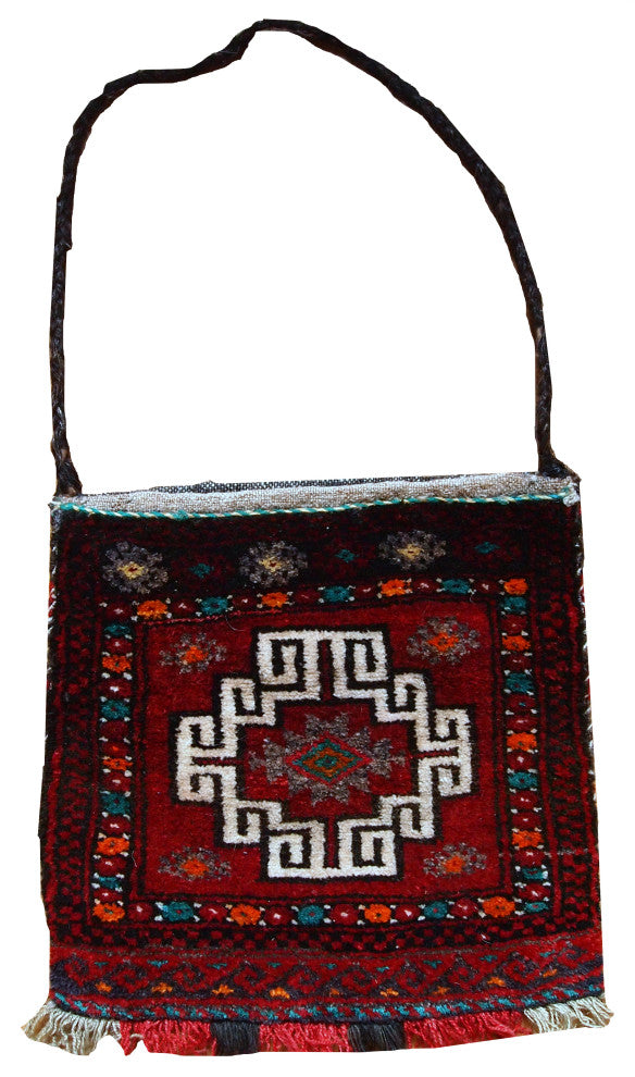 Handmade vintage Turkish Anatolian bag 1.1' x 1.1' ( 34cm x 34cm ) 1970