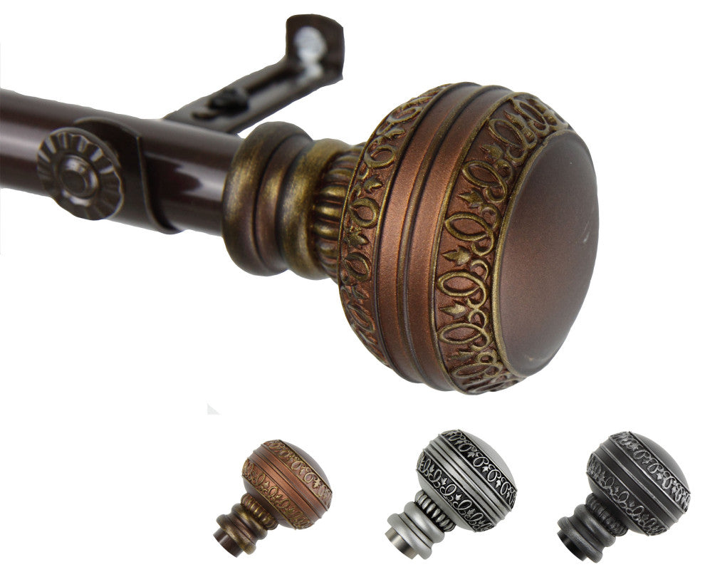 Galileo 13/16" dia. Curtain Rod, Cocoa, 18-28"