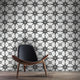 Tafilalt Handmade Cement Tile, White/Black, Sample
