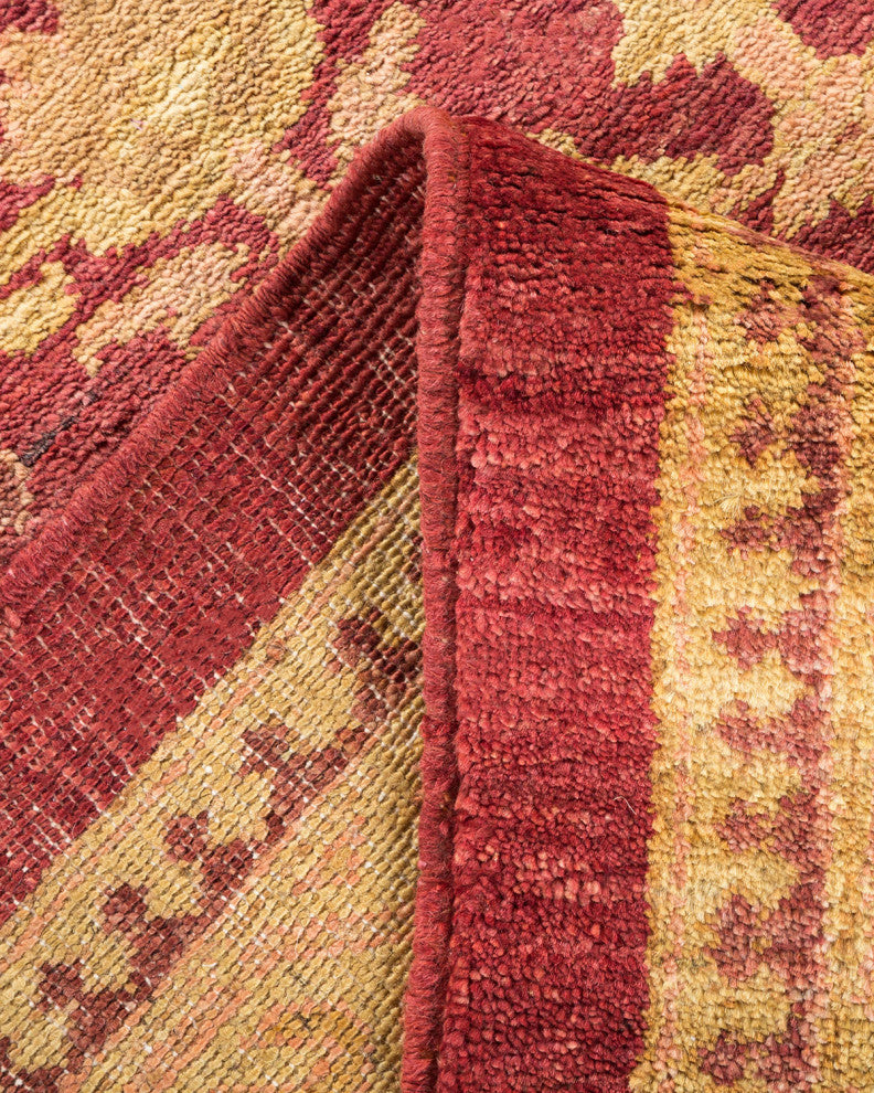 Eclectic, One-of-a-Kind Hand-Knotted Area Rug Orange, 9'2"x12'0"