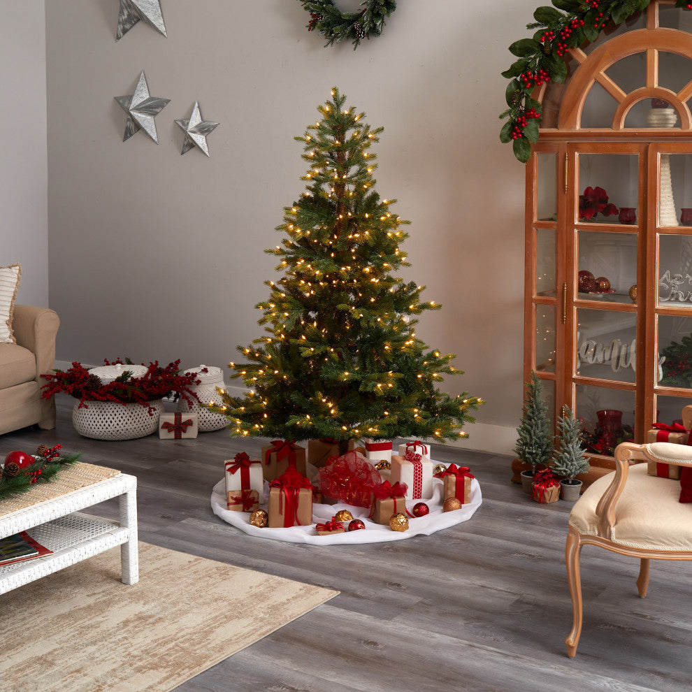 6' Prelit North Carolina Spruce Faux Christmas Tree