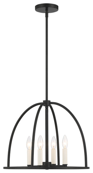 Abbott Four Light Chandelier in Black