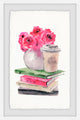 "Book and Coffee Corner" Framed Painting Print, 8"x12"