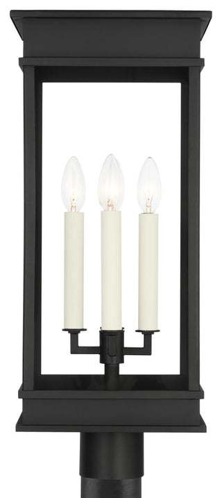 Cupertino 4-Light Outdoor Large Post Lantern, Textured Black