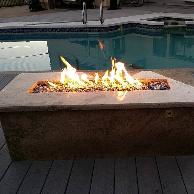 24" Low Profile T Burner and Complete Deluxe Propane Fire Pit Kit