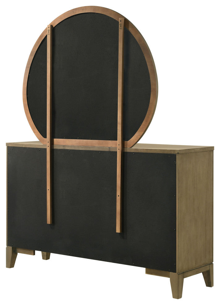 Granada 8-drawer Dresser and Mirror Natural Pine