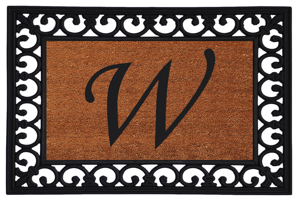 Monogram Insert Doormat 19"x25", Letter W