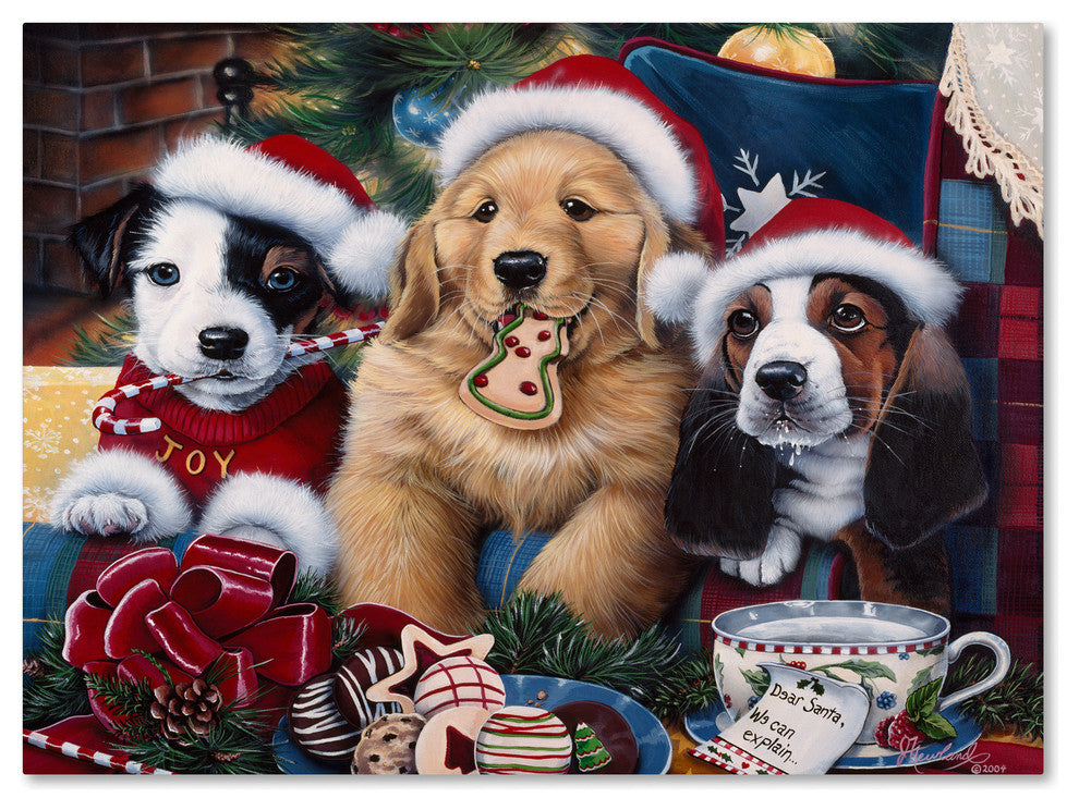 Jenny Newland ''Sawry Santa Paws'' Canvas Art, 47x35